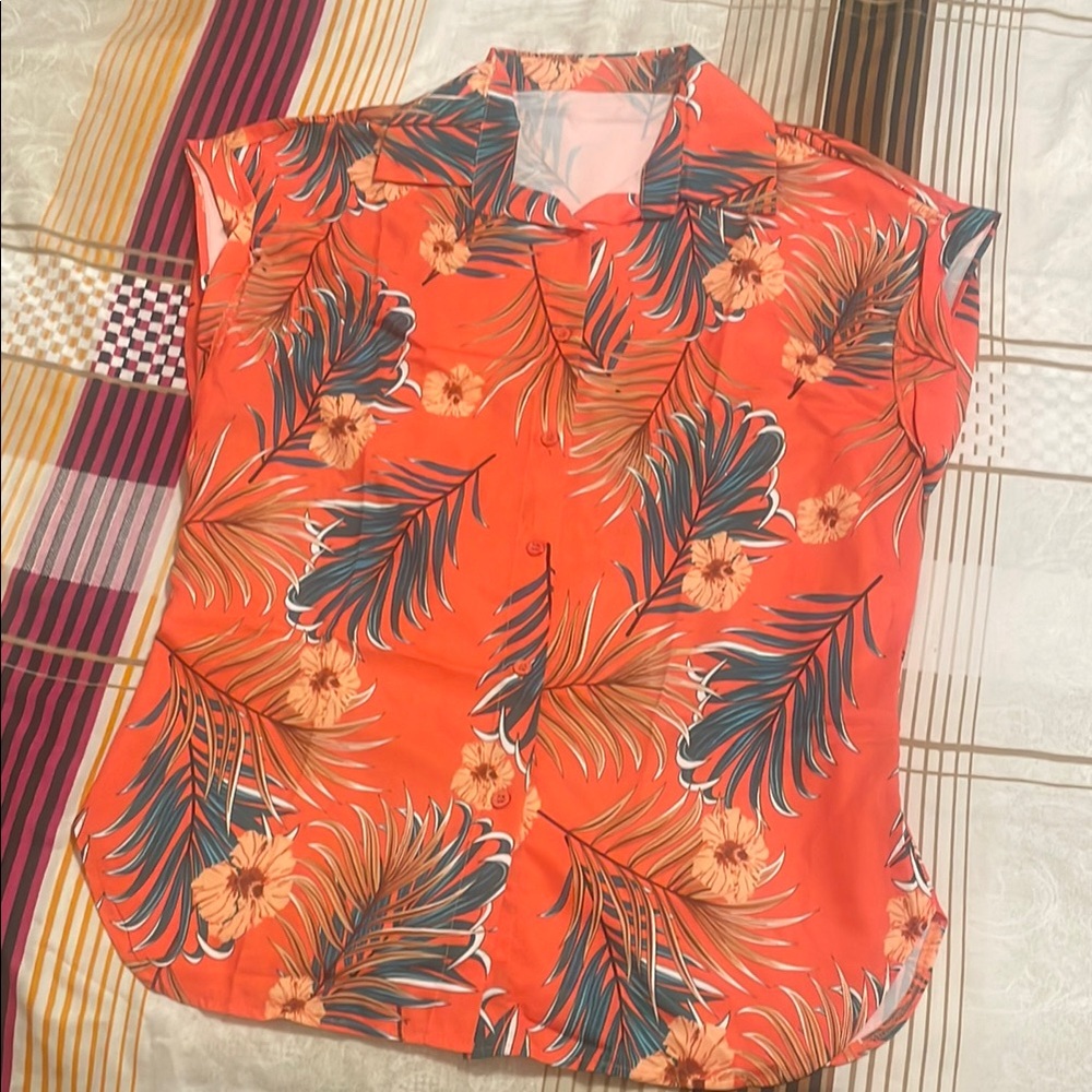 Floral Orange Women's Top